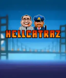 Dive into the thrilling world of Hellcatraz slot by Relax Gaming, showcasing a cartoonish prisoner and a guard with the infamous Alcatraz prison and San Francisco skyline in the background. This image depicts the fun and humor of an prison break-themed game, ideal for players looking for a unique slot experience, offering a captivating adventure. 