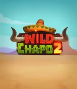 Experience the vibrant Mexican desert with Wild Chapo 2 slot by Relax Gaming, featuring a whimsical bull wearing a sombrero set against a serene desert backdrop. This image captures the excitement and culture of the game, great for fans of animated adventure slots, providing a delightful gaming experience.