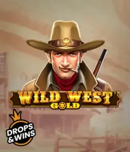  Meet the daring sheriff of "Wild West Gold," a thrilling slot game by Pragmatic Play. The visual features a confident sheriff with a sheriff’s badge, set against a dusty Old West town backdrop. The game's title is prominently displayed in a rustic font, complementing the theme of adventure and law enforcement in the wild frontier. 