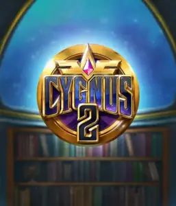 Explore the captivating artwork of ELK Studios' Cygnus 2 Slot, featuring a stunning golden emblem with a vibrant color scheme. With a backdrop of a mystical background of a library, this image evokes the spirit of adventure and mystery. 