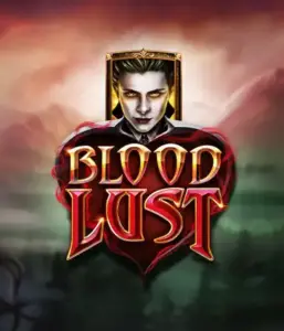 A dark and seductive view of the Blood Lust slot by ELK Studios, featuring gothic vampire symbols and a haunting castle backdrop. Highlighted in this image is the slot's eerie charm, enhanced by its innovative game mechanics, appealing for those interested in the vampire genre.